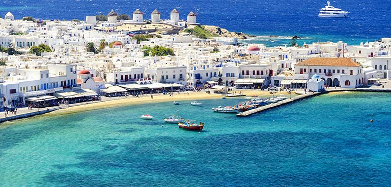 top yacht charter destinations mediterranean greece cyclades mykonos preview